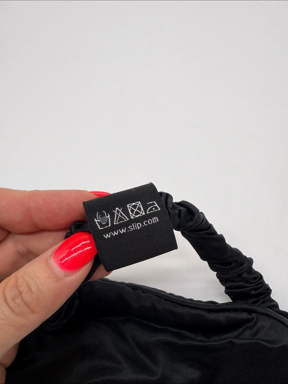 Slip Pure Silk Soft Satin Sleep Mask with Elastic Band Black
